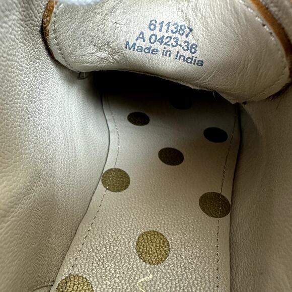 Boden Womens EU 36 US 5.5 Leopard Lace Up Boots Calf Hair Ashbourne - Picture 4 of 5